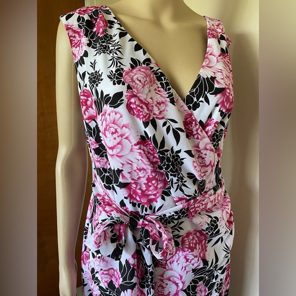 Jones New York Floral Wrap Dress Sz 6 - Picture 1 of 4
